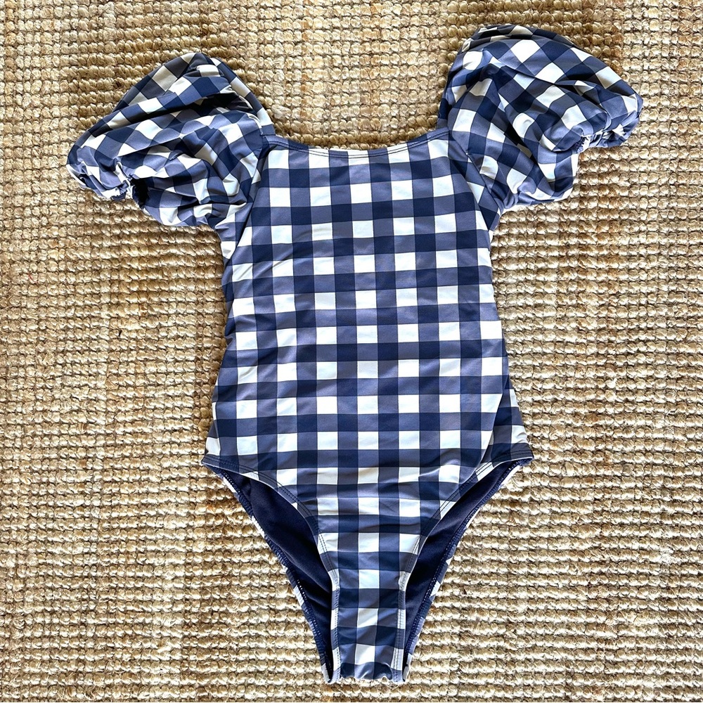 Blue and white gingham Habitual Kid One piece swimsuit
